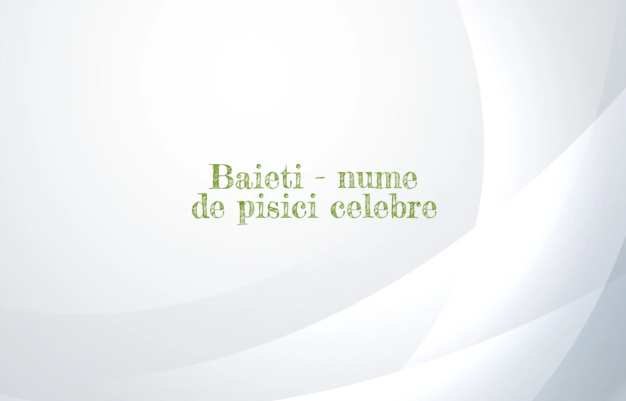 baieti nume de pisici celebre