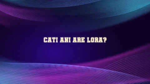 cati ani are lora